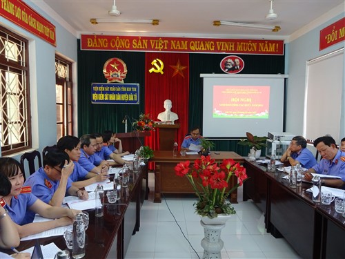 Viện kiểm sát nhân dân tỉnh Kon Tum tổ chức Hội nghị giao ban công tác kiểm sát Quý I/2023 tại Viện kiểm sát nhân dân huyện Đăk Tô