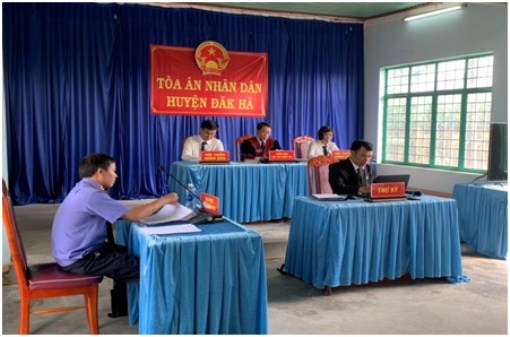 Viện kiểm sát nhân dân huyện Đăk Hà tổ chức phiên toà xét xử lưu động vụ án hình sự sơ thẩm