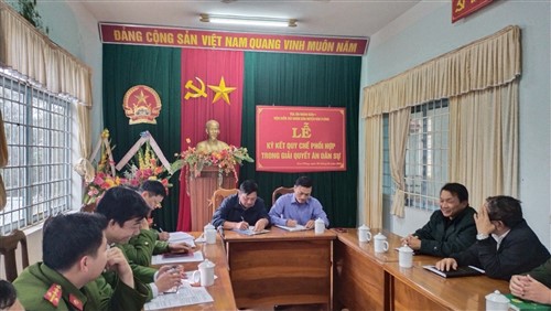 Huyện Kon Plông: Ký kết quy chế phối hợp giữa Viện kiểm sát – Tòa án
