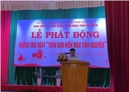 Chi đoàn Viện kiểm sát nhân dân thành phố Kon Tum tích cực hưởng ứng, tham gia chương trình Hiến máu tình nguyện năm 2023 trên địa bàn thành phố Kon Tum