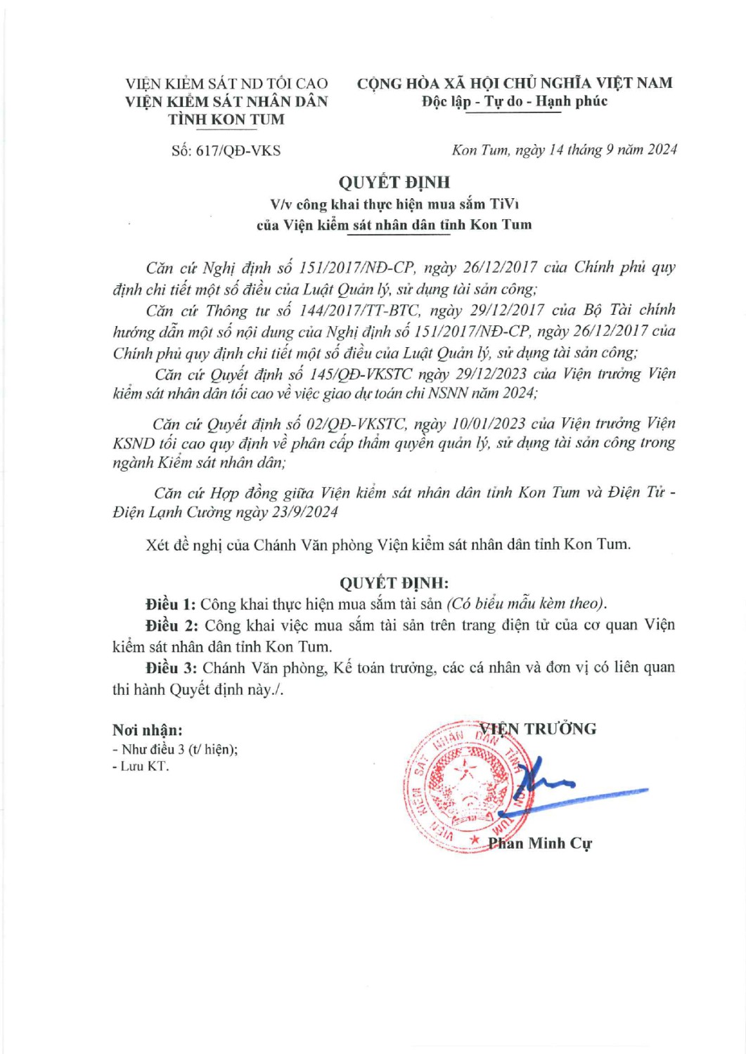 617 QĐ Cong khai mua tài sản (Tivi) page 0001