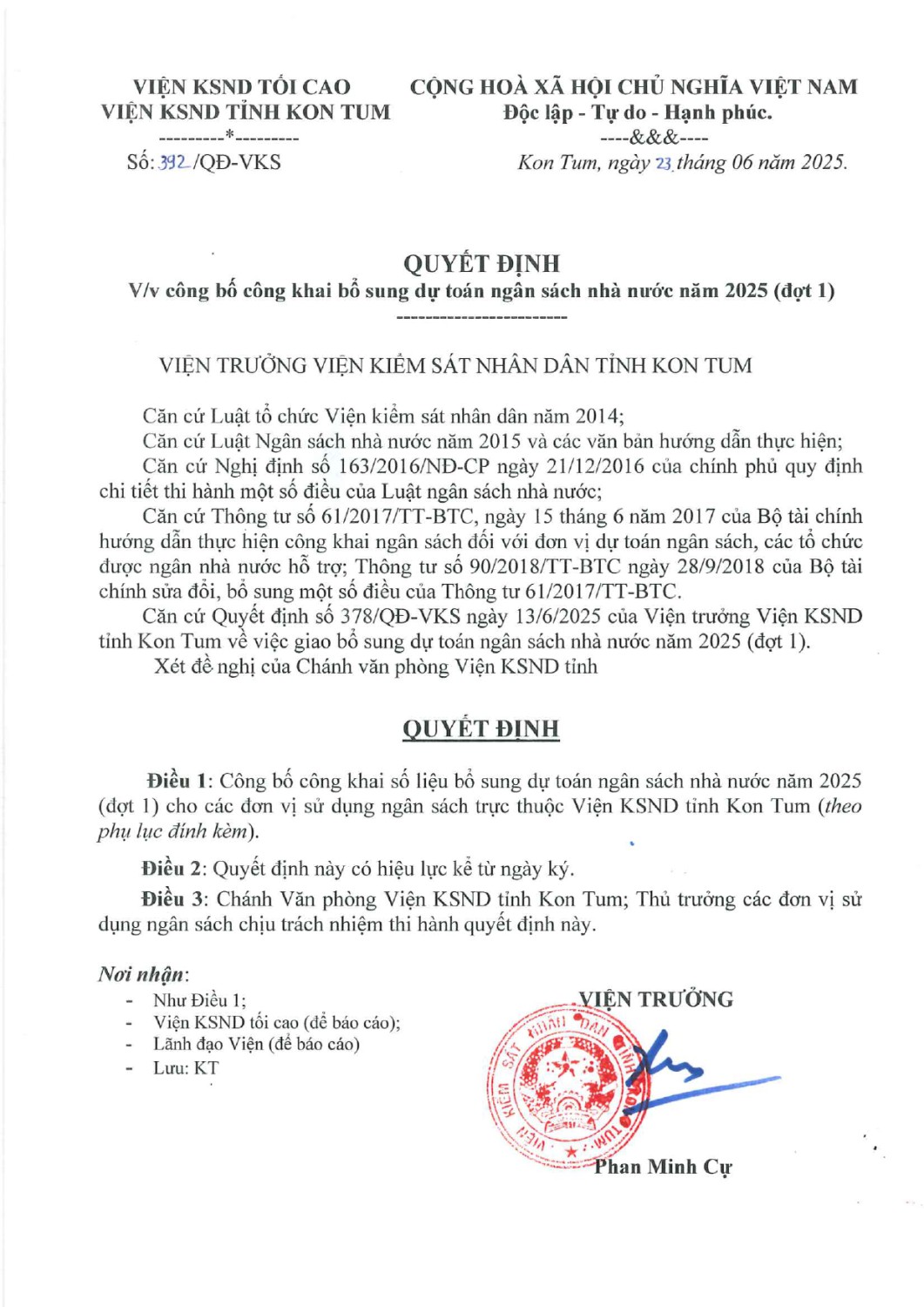 392 cong khai QD bo sung du toan page 0001